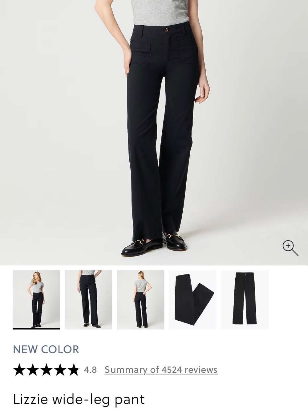 J. Crew Lizzie wide leg trousers